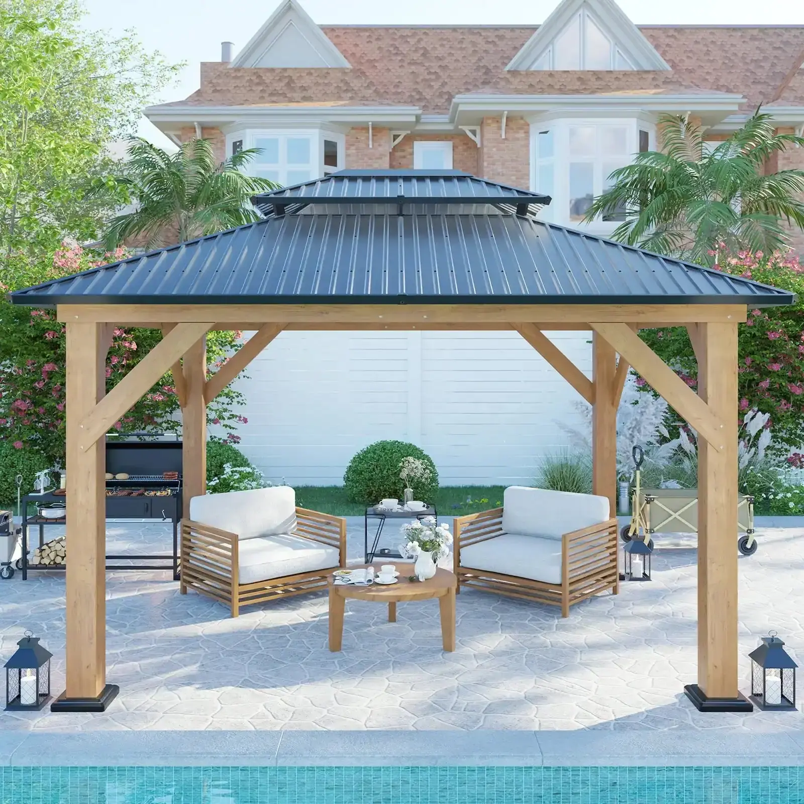 Amerlife Noah Hardtop Gazebo 10 x 12 ft
