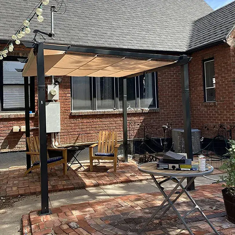 Domi Outdoor Living Retractable Canopy Pergola 10 x 10 ft