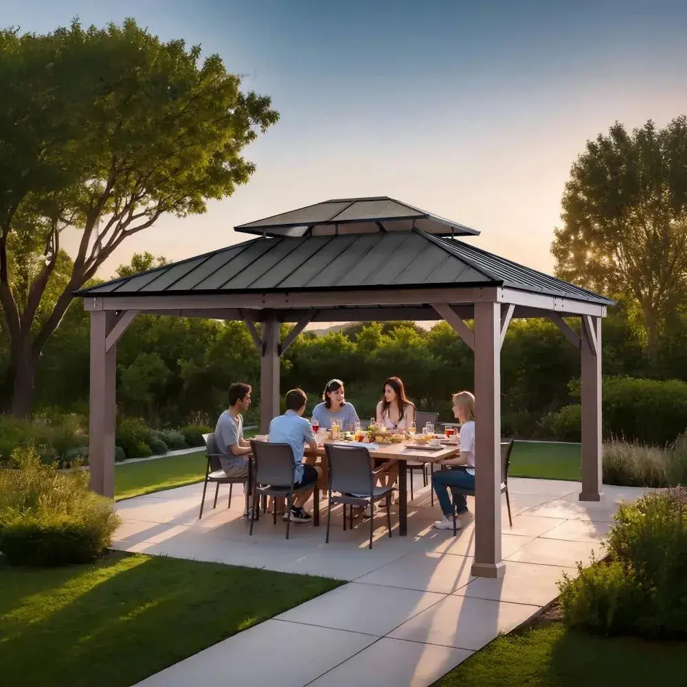 Sunjoy Fenwick Hardtop Gazebo 12 x 14 ft