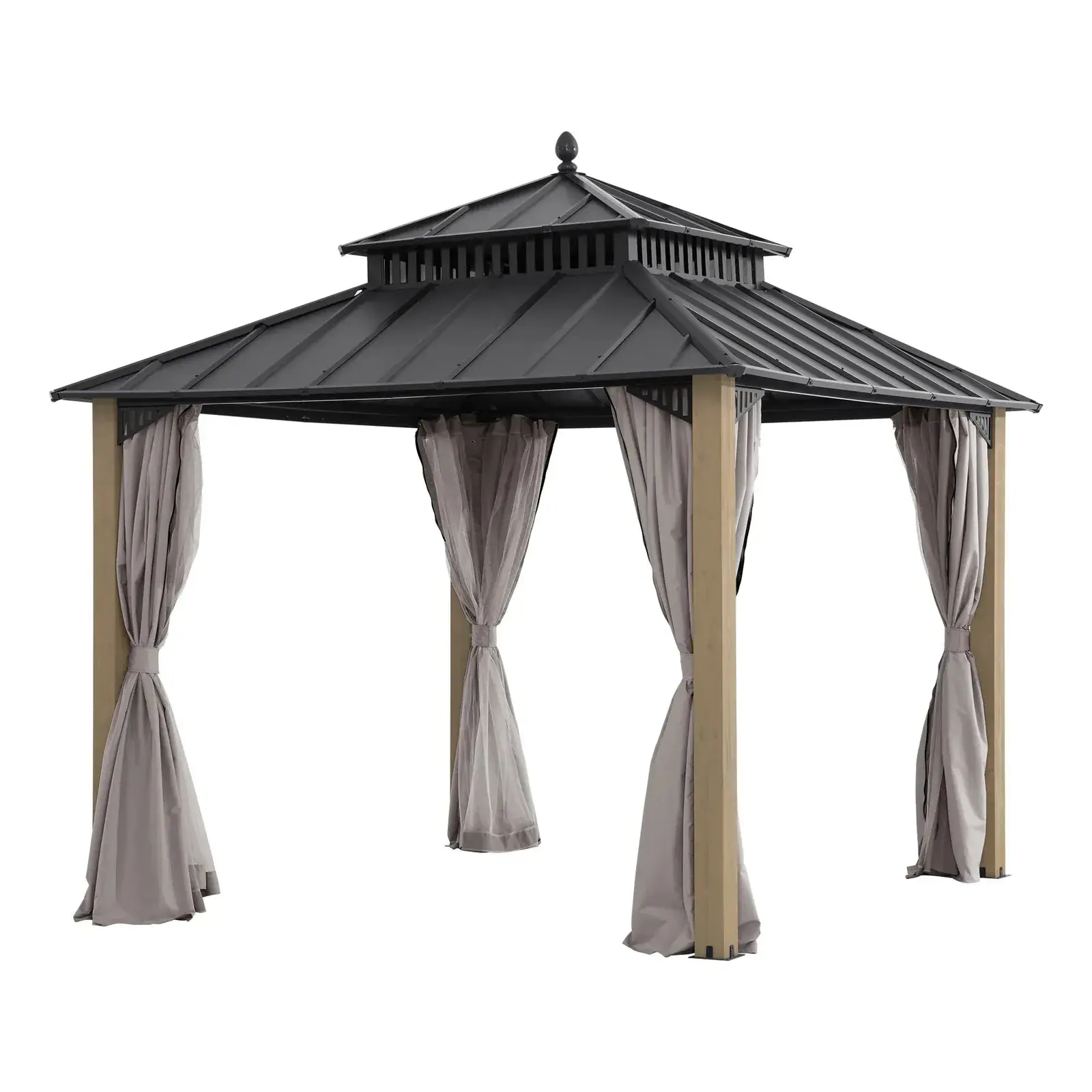 Sunjoy Kingston Elite Cedar Gazebo 10 x 10 ft