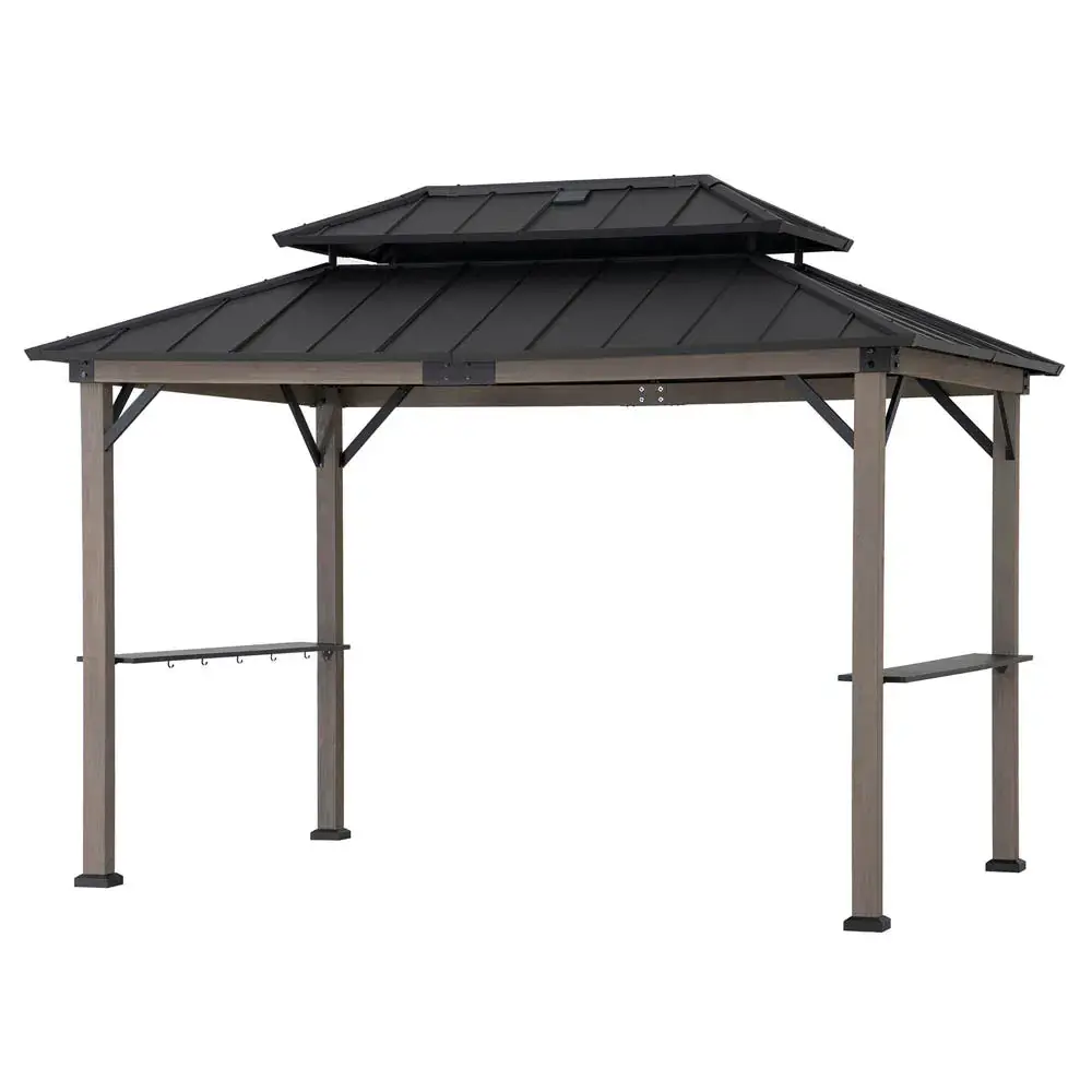 Sunjoy Pro-Grill Performance Station in Black / With Solar Panel
